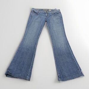 Frankie B Jeans Womens 8 Blue Denim Bootcut Flare Low Rise Y2K Read